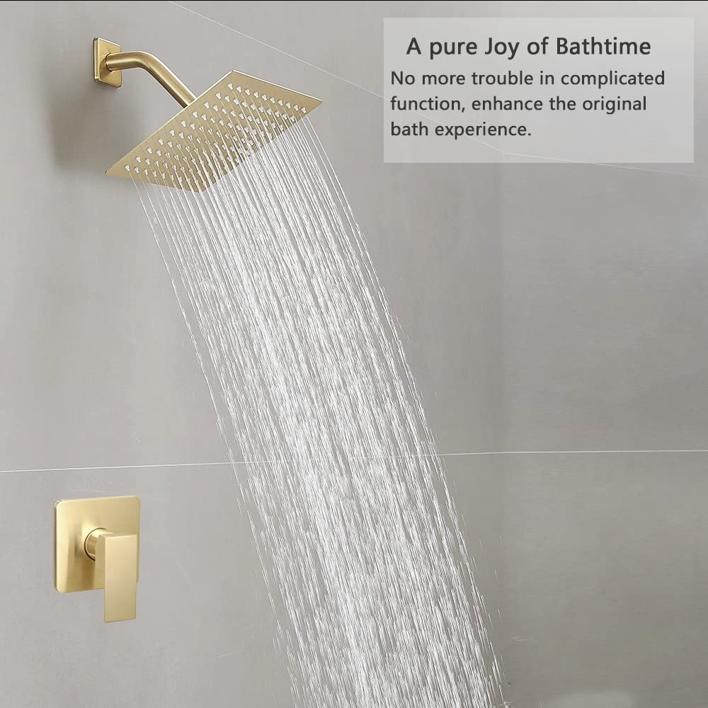 DIY Brushed Gold Metal Shower Faucet Set Review